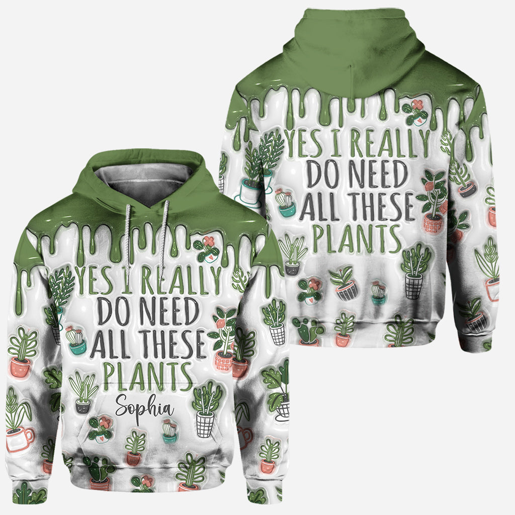 Ja, ich brauche all diese Pflanzen – personalisierter Gartenhoodie und Leggings
