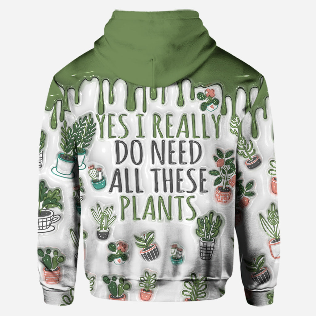 Ja, ich brauche all diese Pflanzen – personalisierter Gartenhoodie und Leggings