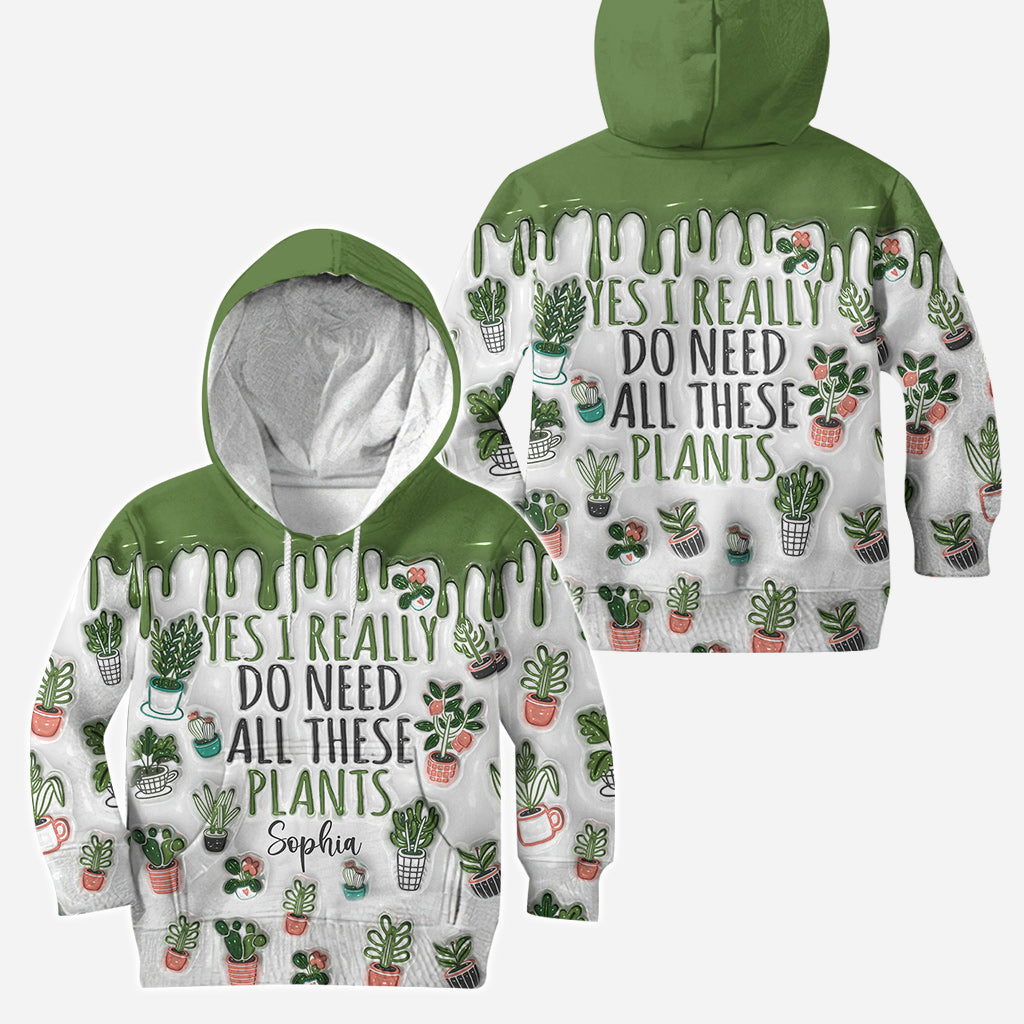 Ja, ich brauche all diese Pflanzen – personalisierter Gartenhoodie und Leggings