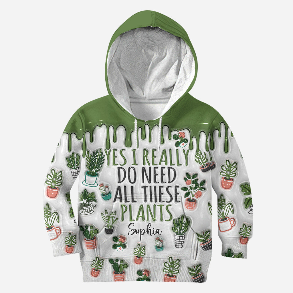Ja, ich brauche all diese Pflanzen – personalisierter Gartenhoodie und Leggings