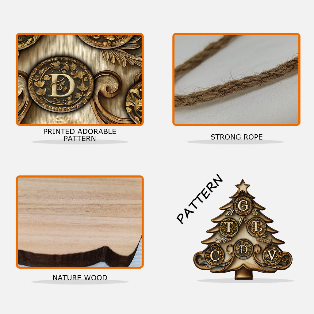 Familienweihnachten – Personalisiertes, individuell geformtes Holzschild für die Familie