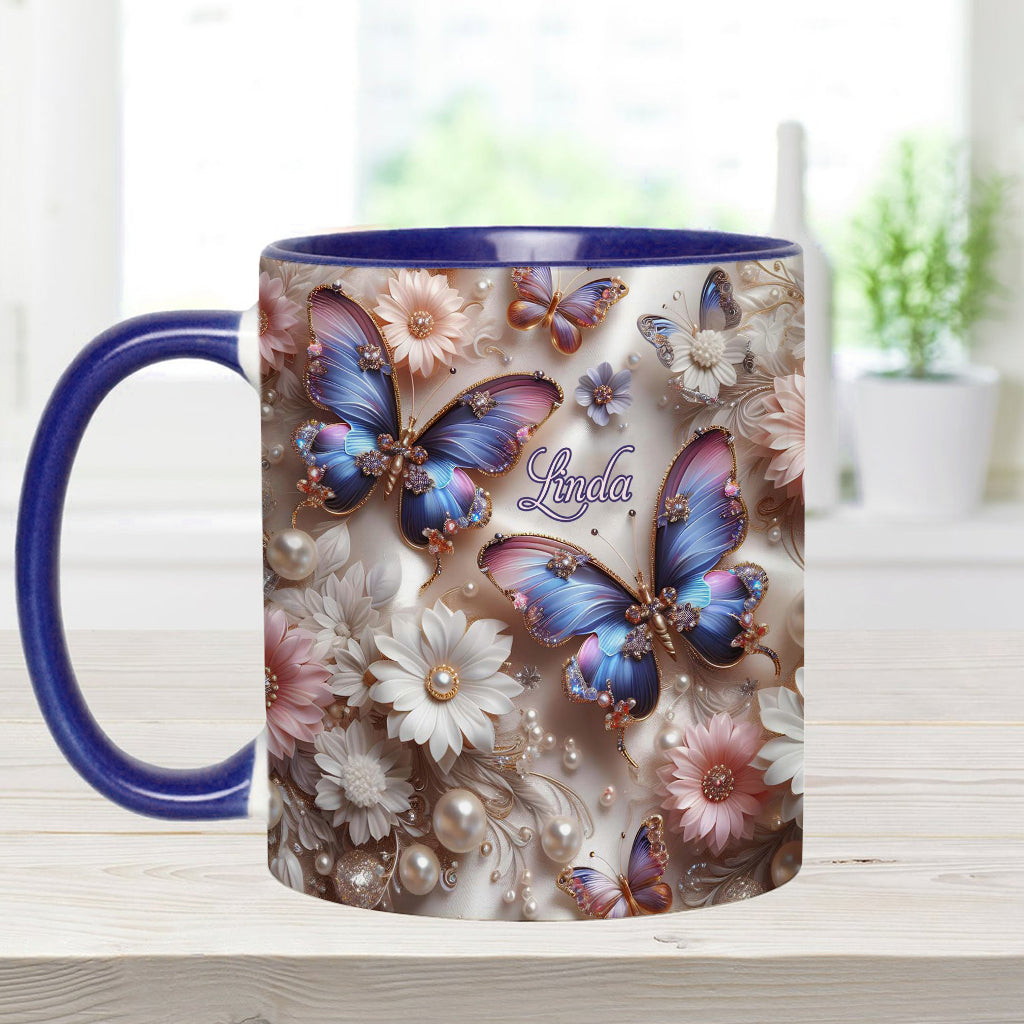 Wunderschöner Schmetterling – personalisierte Tasse mit Schmetterlingsmotiv