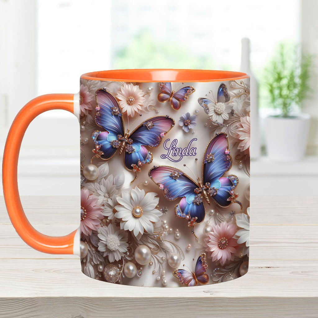 Wunderschöner Schmetterling – personalisierte Tasse mit Schmetterlingsmotiv
