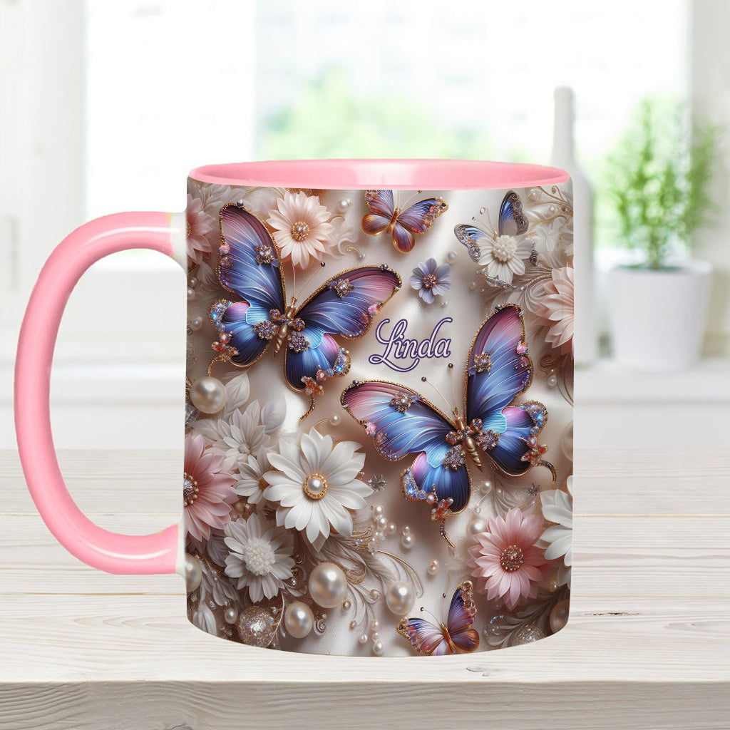 Wunderschöner Schmetterling – personalisierte Tasse mit Schmetterlingsmotiv