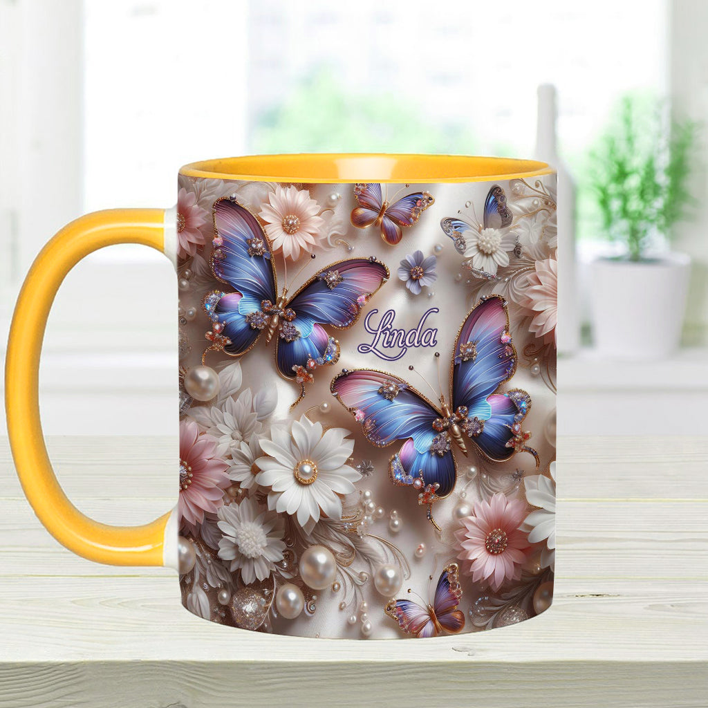 Wunderschöner Schmetterling – personalisierte Tasse mit Schmetterlingsmotiv