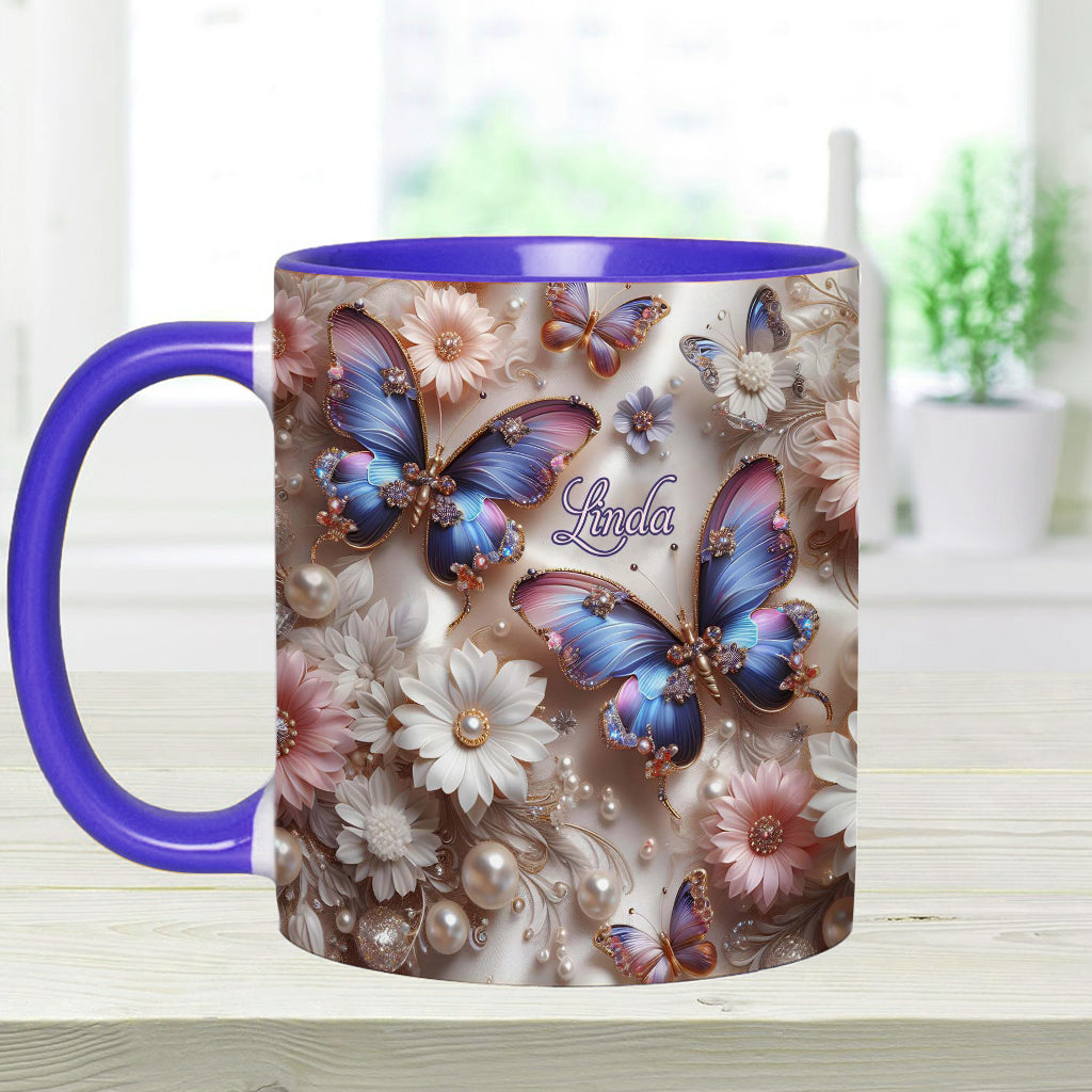 Wunderschöner Schmetterling – personalisierte Tasse mit Schmetterlingsmotiv