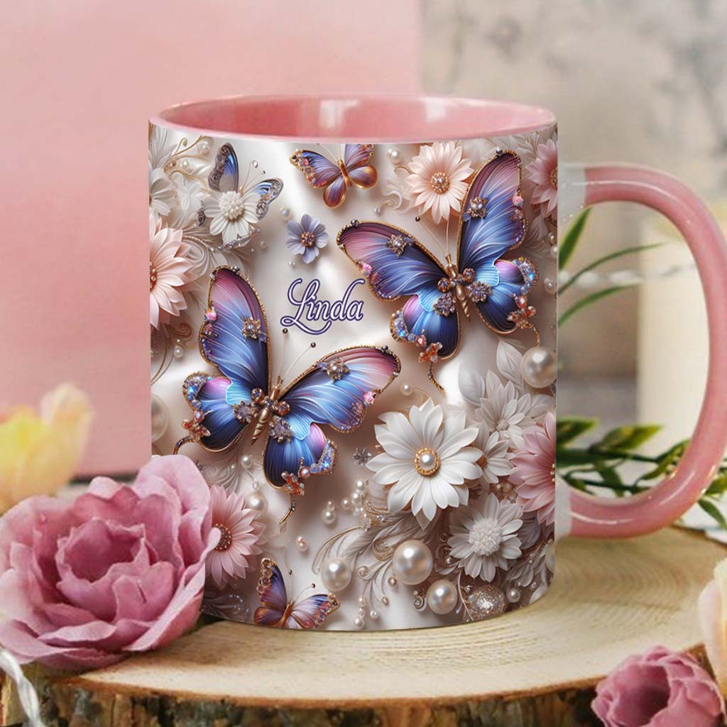 Wunderschöner Schmetterling – personalisierte Tasse mit Schmetterlingsmotiv