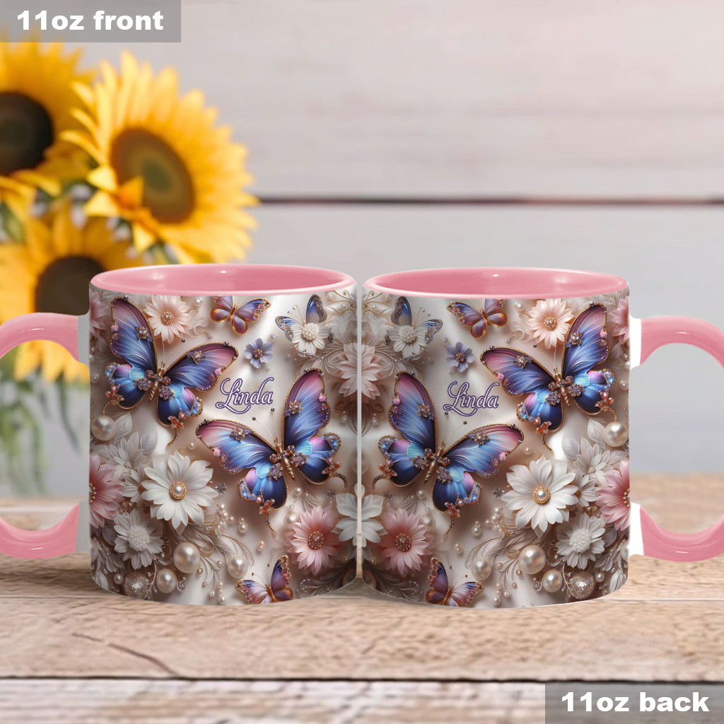 Wunderschöner Schmetterling – personalisierte Tasse mit Schmetterlingsmotiv