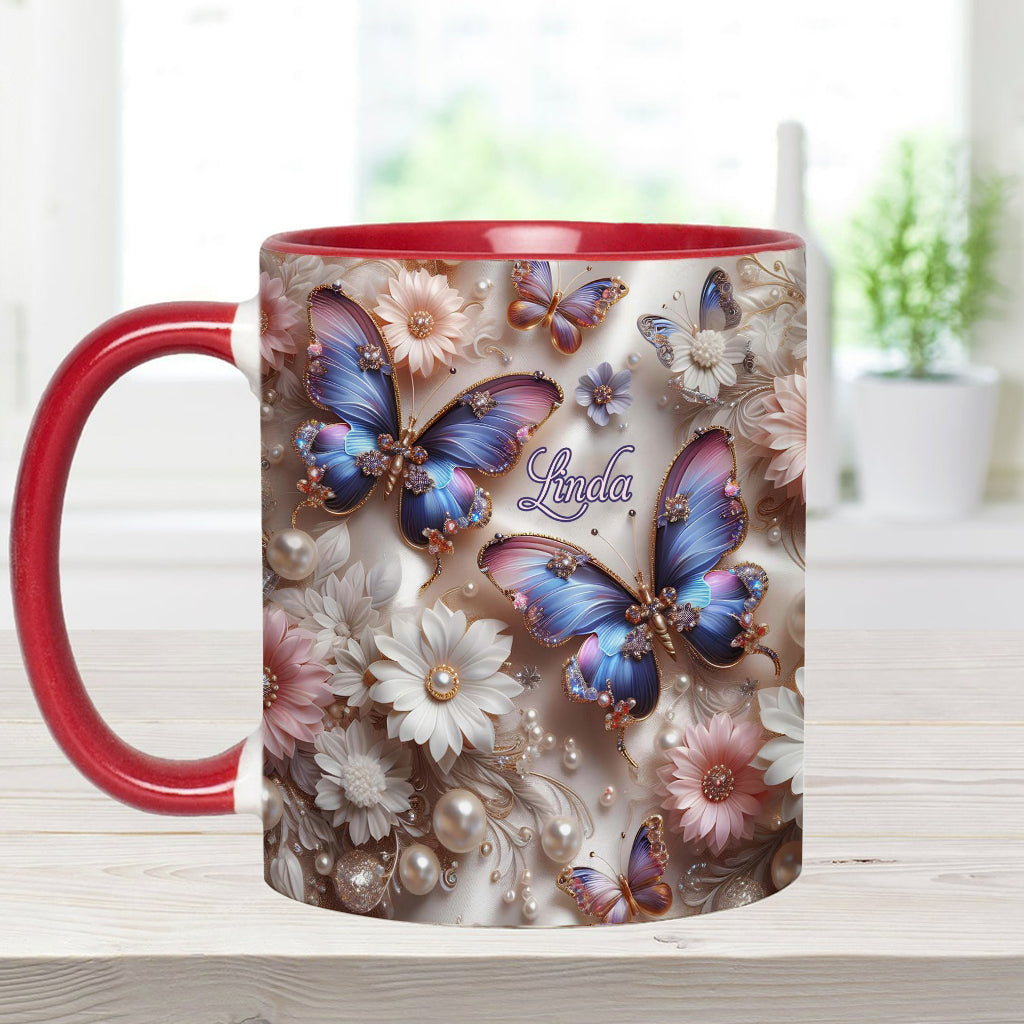 Wunderschöner Schmetterling – personalisierte Tasse mit Schmetterlingsmotiv