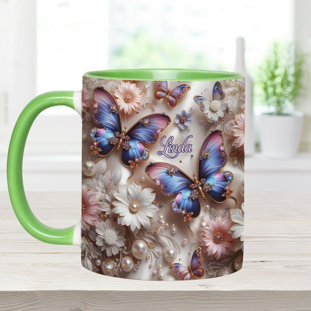 Wunderschöner Schmetterling – personalisierte Tasse mit Schmetterlingsmotiv