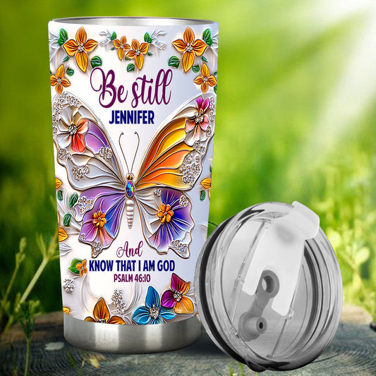 Sei still – personalisierter christlicher Trinkbecher