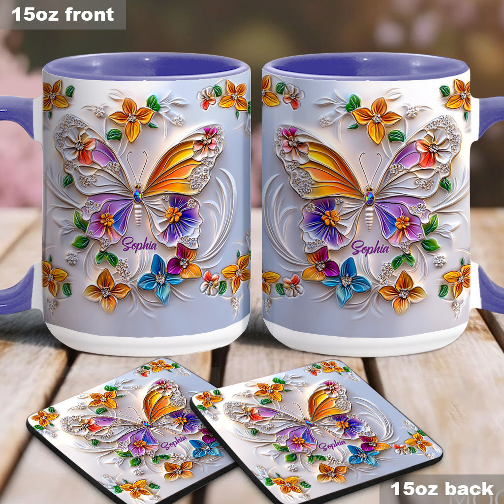 Wunderschöner Schmetterling – personalisierte Tasse mit Schmetterlingsmotiv