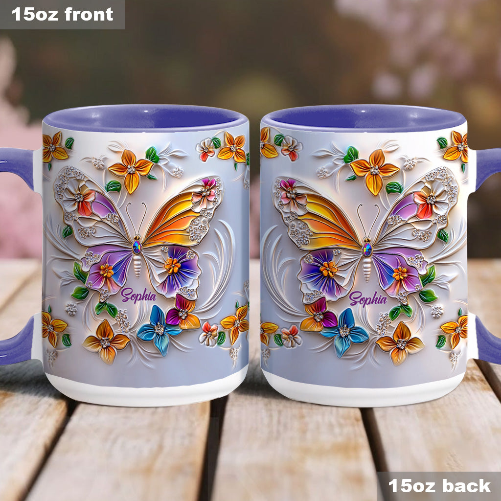 Wunderschöner Schmetterling – personalisierte Tasse mit Schmetterlingsmotiv