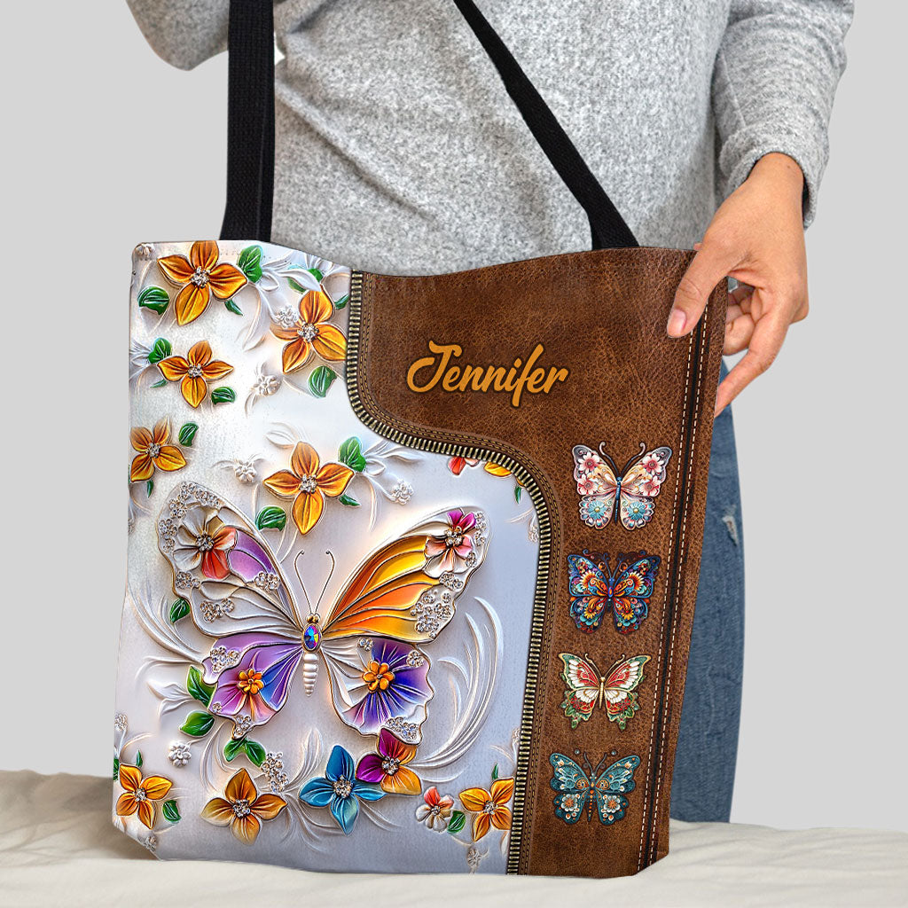 Stunning Butterfly - Personalized Butterfly Tote Bag