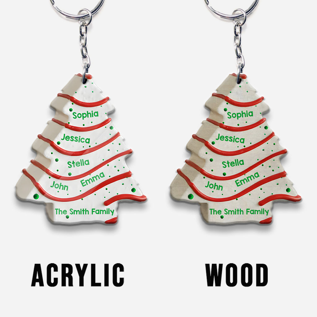 Weihnachtskuchen, Familie, Freunde, Kollegen – personalisierter Familien-Schlüsselanhänger