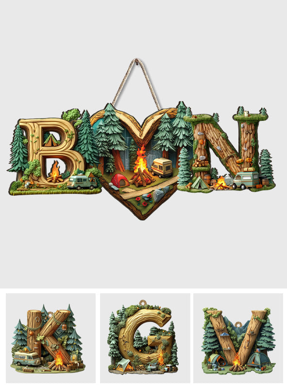 Brief für Camping-Pärchen – Personalisiertes Camping-Holzschild in individueller Form