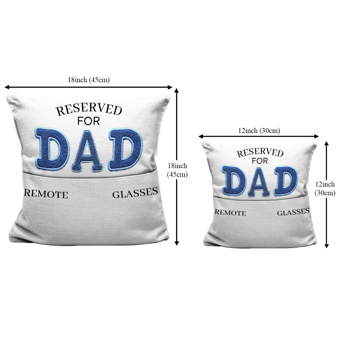 Setz dich da drüben hin – personalisiertes Vater-Taschenkissen