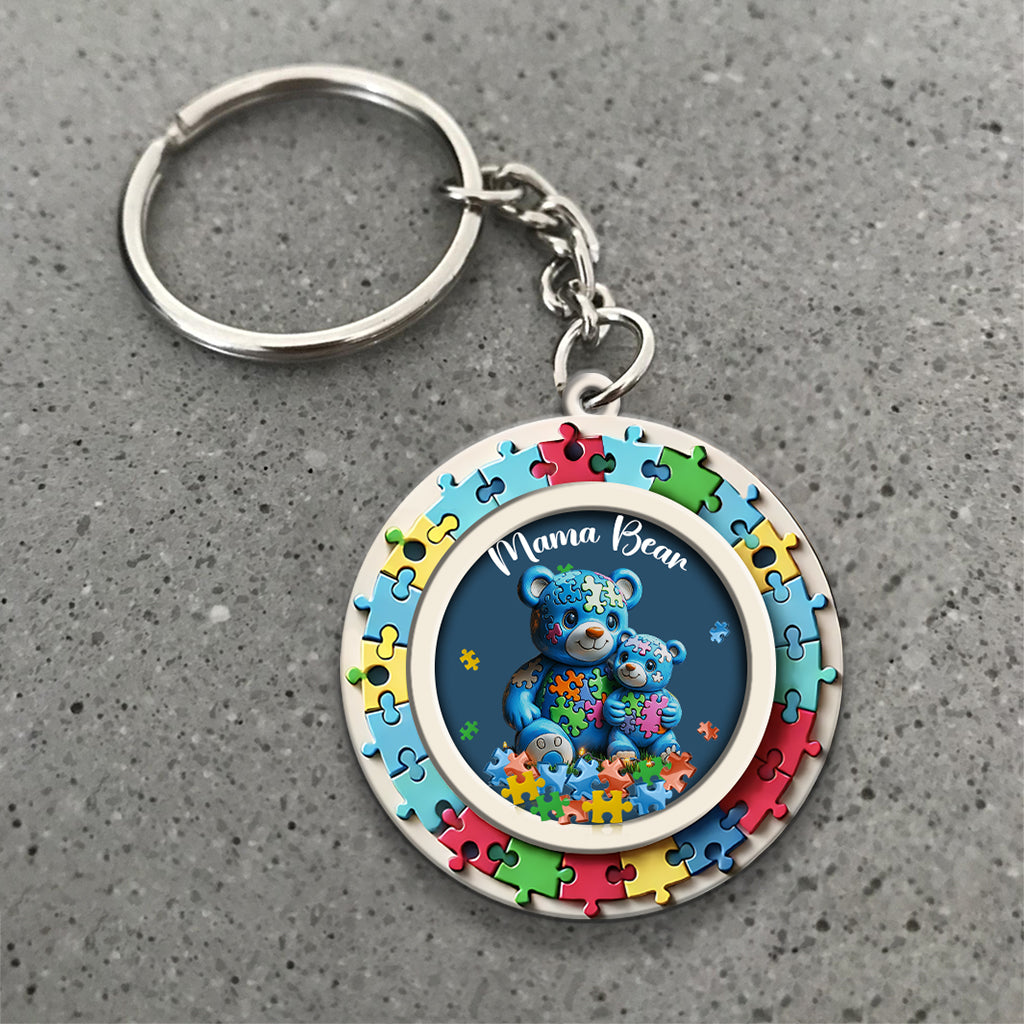 Mama Bear - Autism Awareness Keychain