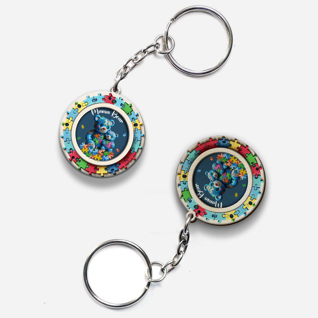 Mama Bear - Autism Awareness Keychain