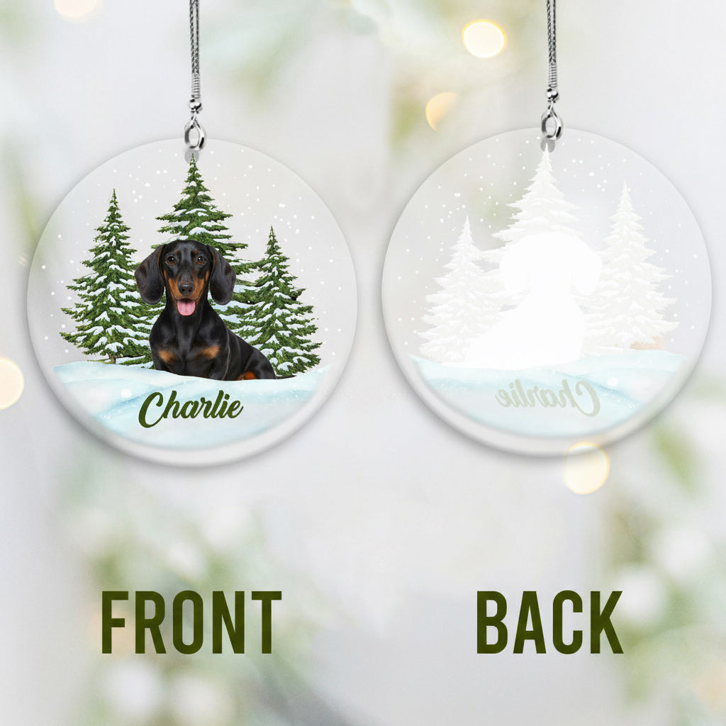 Frohe Weihnachten – Personalisierter transparenter Hunde-Weihnachtsbaumschmuck