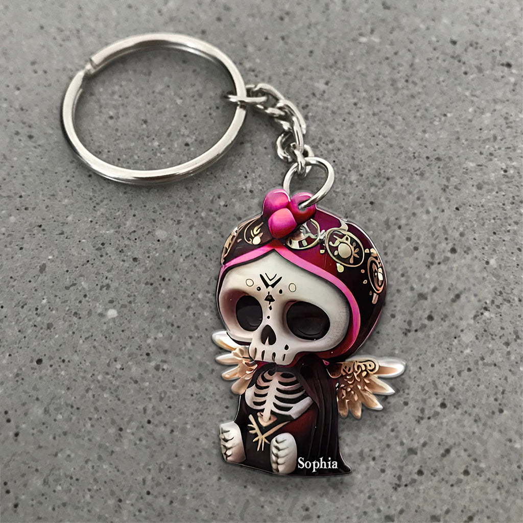 Cute Skull - Personalized Skull Keychain