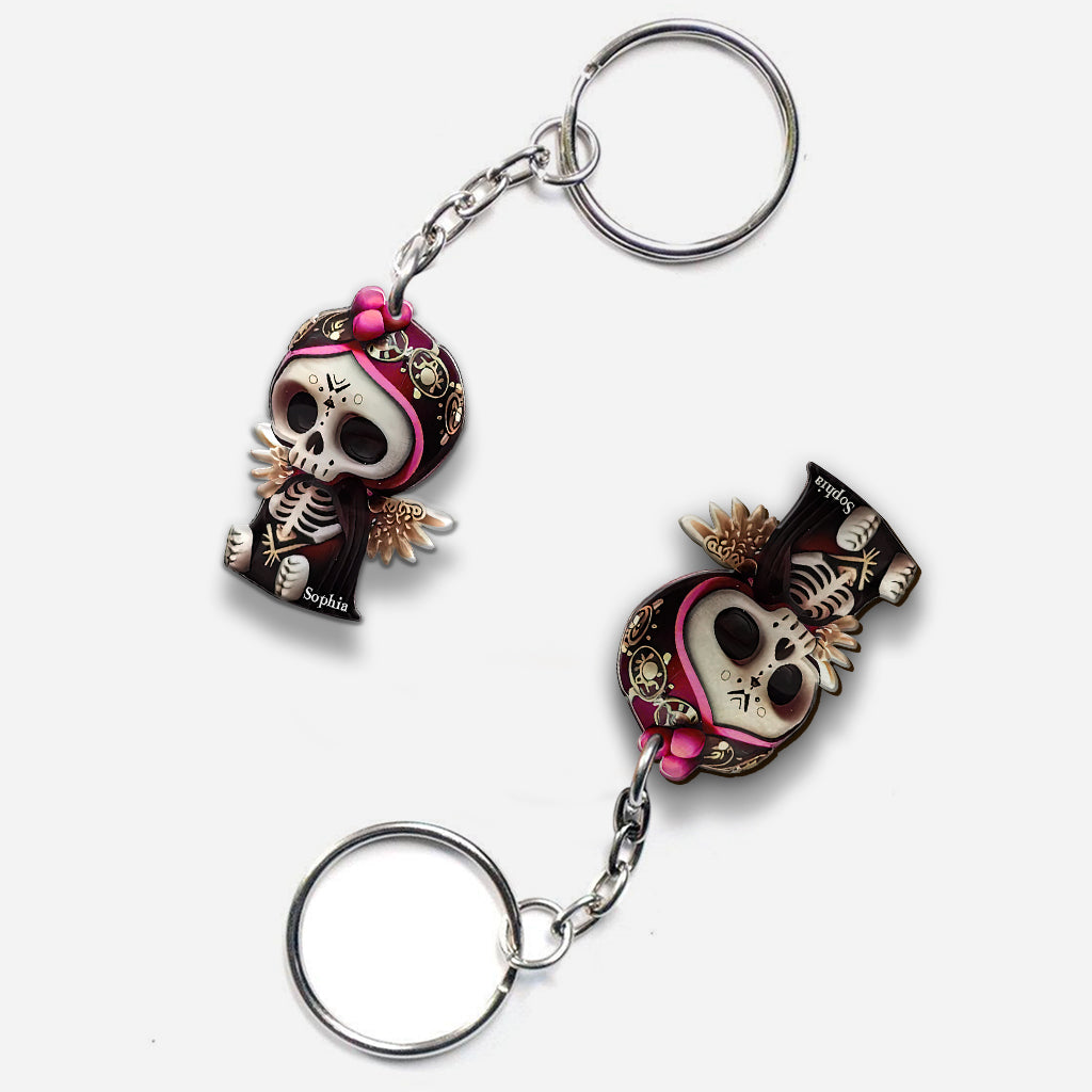 Cute Skull - Personalized Skull Keychain