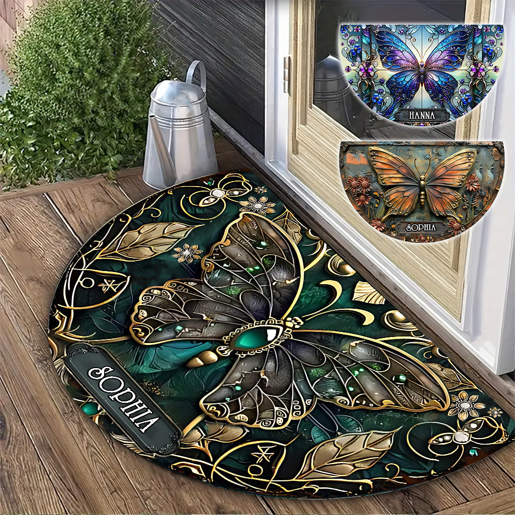 Schöner Garten – Personalisierte Fußmatte in Gartenform