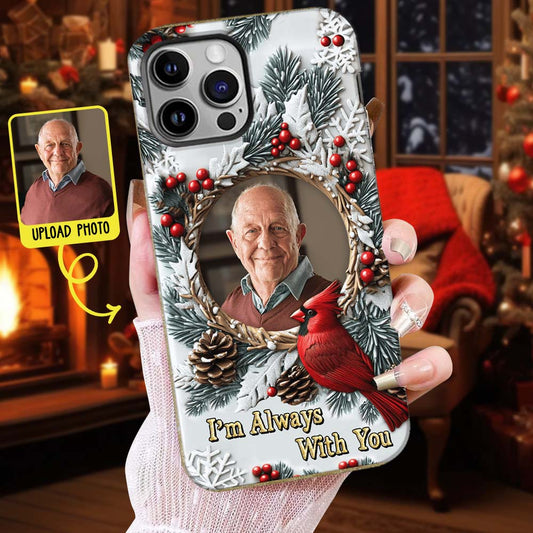 Ich bin immer bei dir – Personalisierte Handyhülle mit Gedenkmotiv und Volldruck