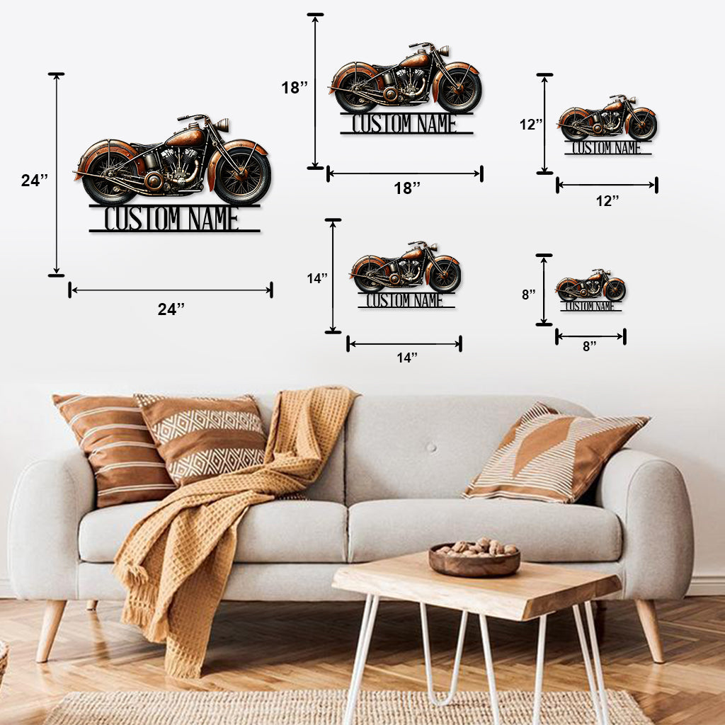 Custom Name - Personalized Biker Cut Metal Sign