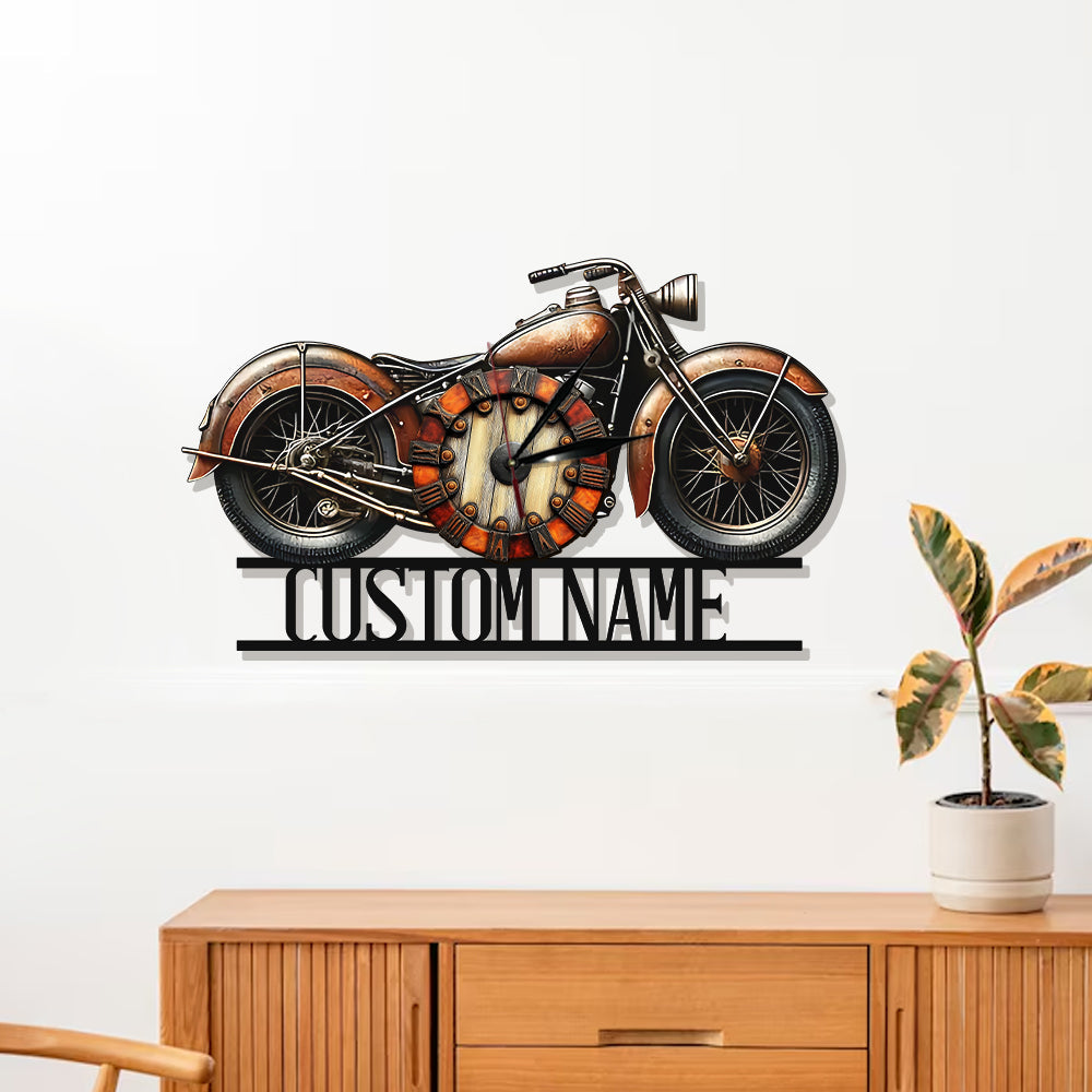 Immer Zeit für eine Fahrt – Personalisierte LED-Wanduhr für Biker