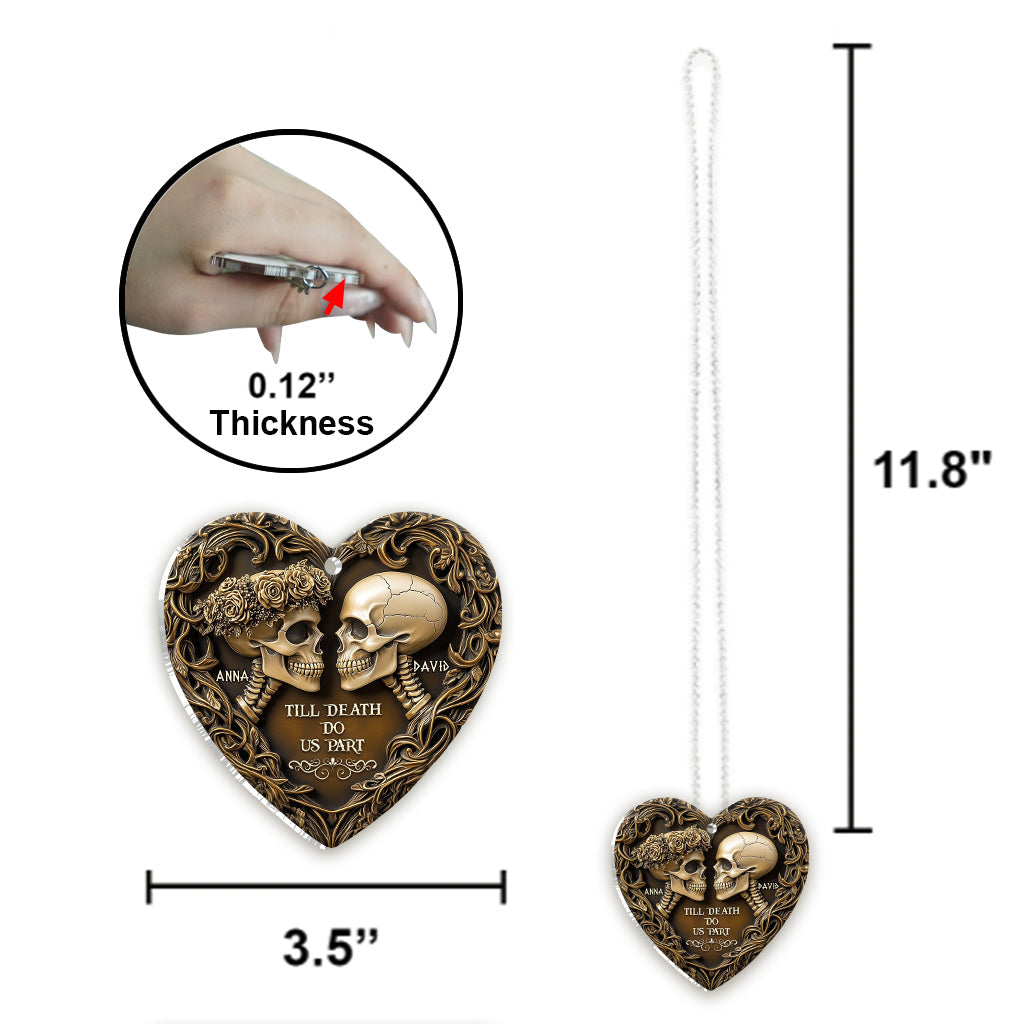 Til Death Do Us Part - Personalized Couple Car Ornament