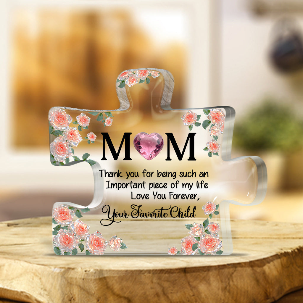 Danke Mama, Geburtsstein-Personalisierung – Personalisierte Acrylplakette in individueller Form für die Mutter