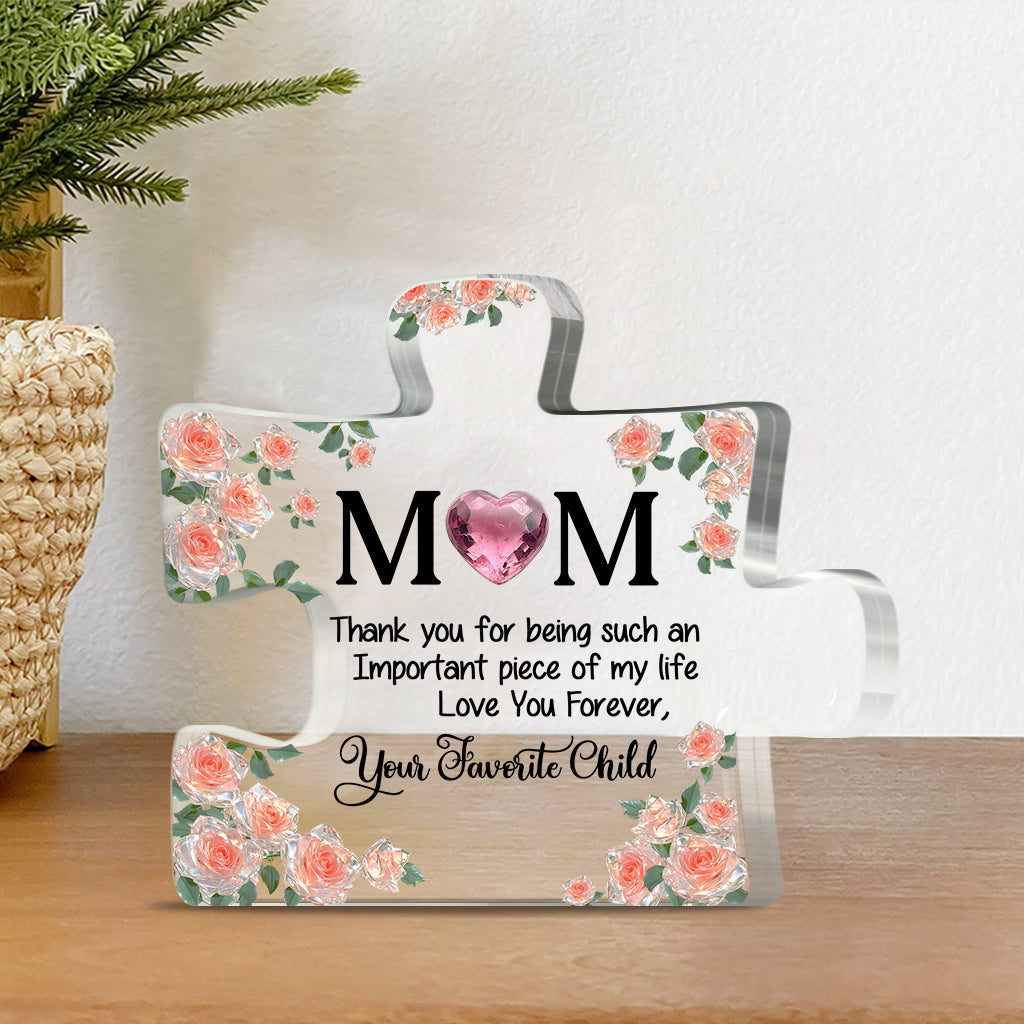 Danke Mama, Geburtsstein-Personalisierung – Personalisierte Acrylplakette in individueller Form für die Mutter