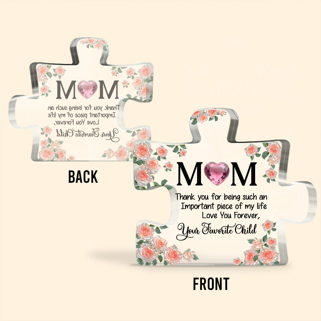 Danke Mama, Geburtsstein-Personalisierung – Personalisierte Acrylplakette in individueller Form für die Mutter