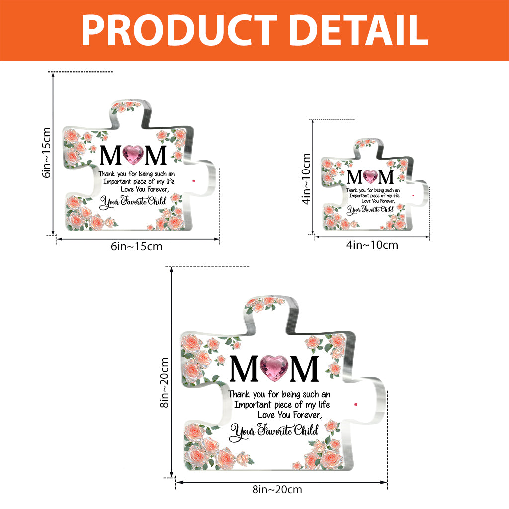 Danke Mama, Geburtsstein-Personalisierung – Personalisierte Acrylplakette in individueller Form für die Mutter