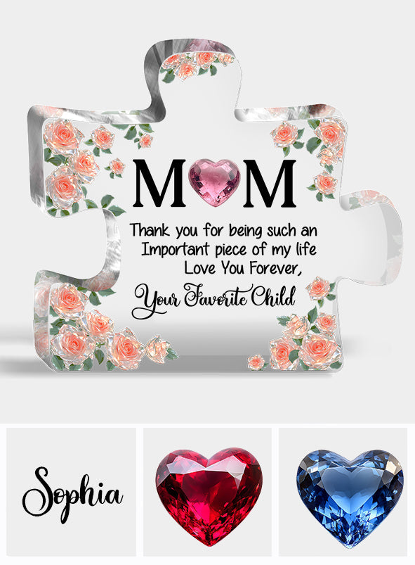 Danke Mama, Geburtsstein-Personalisierung – Personalisierte Acrylplakette in individueller Form für die Mutter