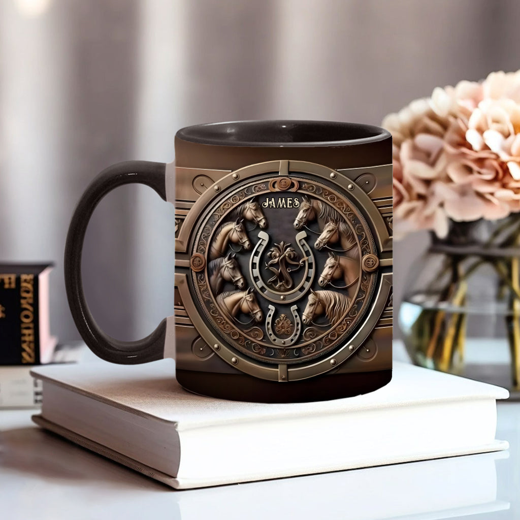 Liebe zum Pferd – Personalisierte Tasse mit Pferdemotiv