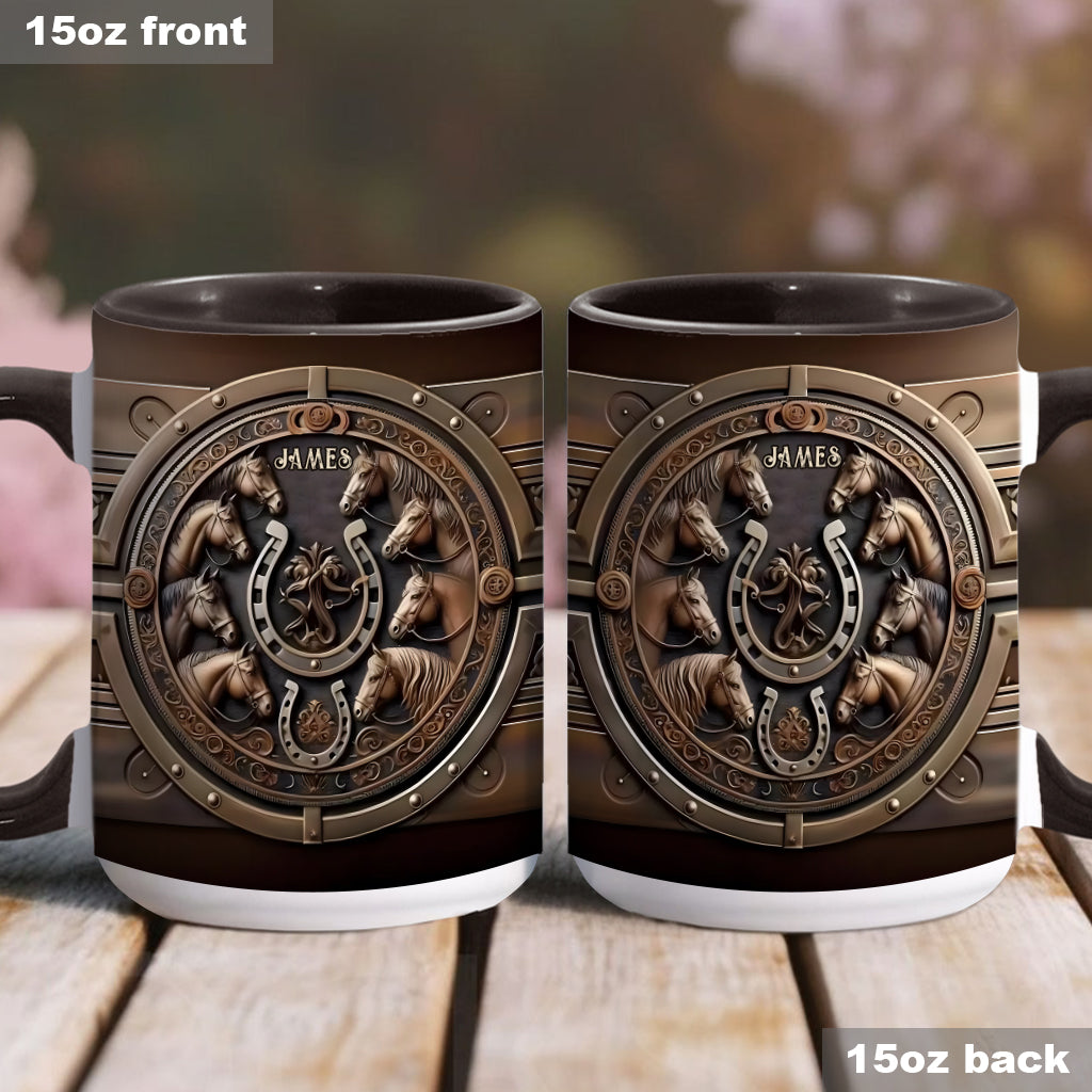 Liebe zum Pferd – Personalisierte Tasse mit Pferdemotiv