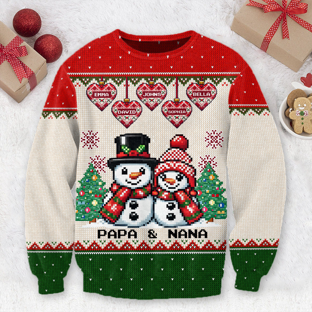 Grandma Love - Personalized Grandma Ugly Sweater