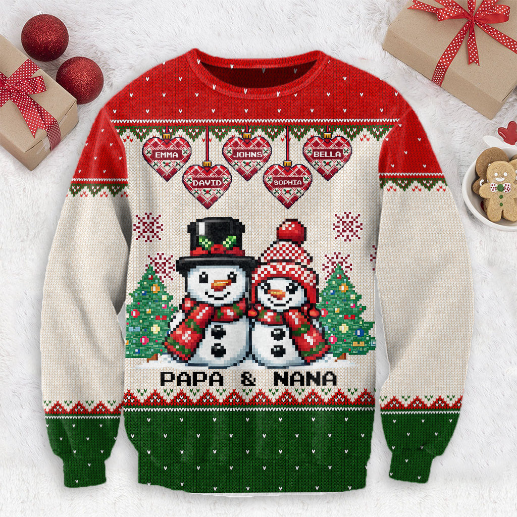 Grandma Love - Personalized Grandma Ugly Sweater