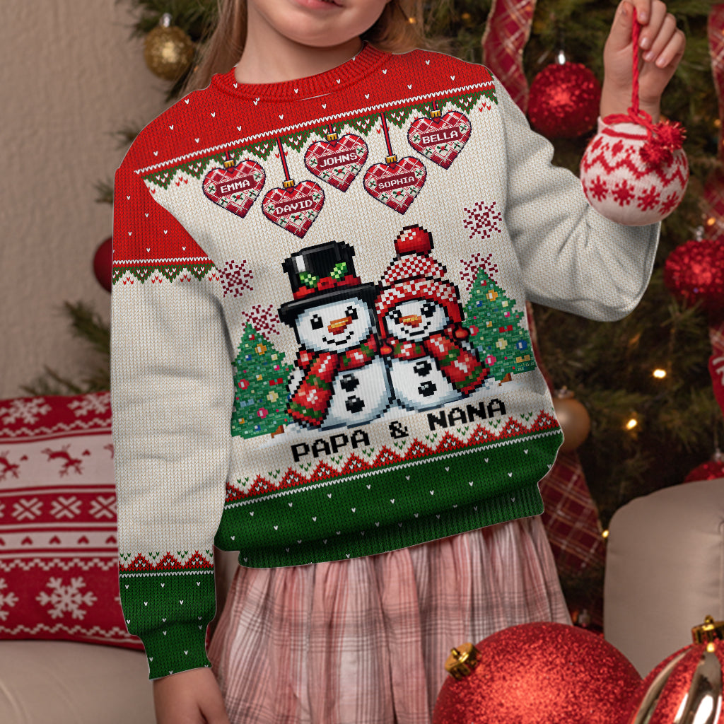 Grandma Love - Personalized Grandma Ugly Sweater