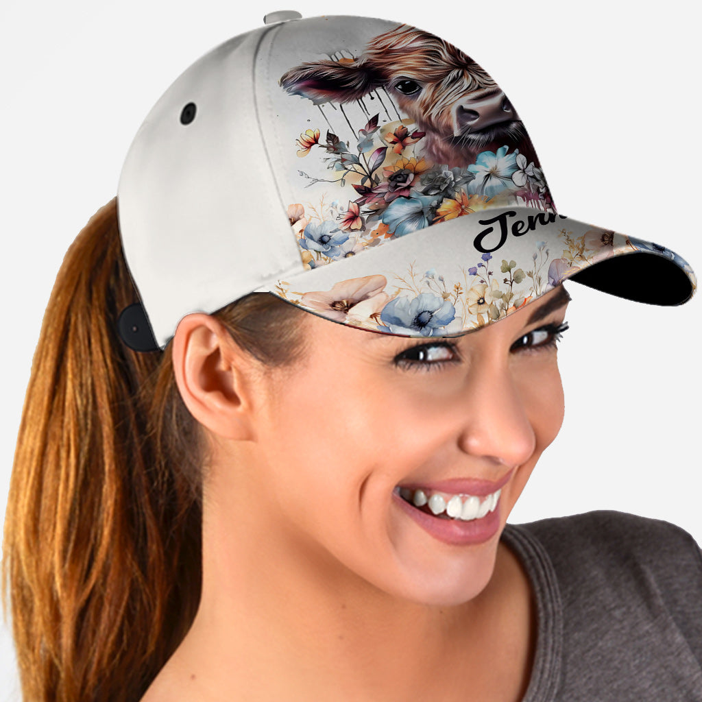 Niedliche Hochlandkuh - Personalisierte klassische Kappe