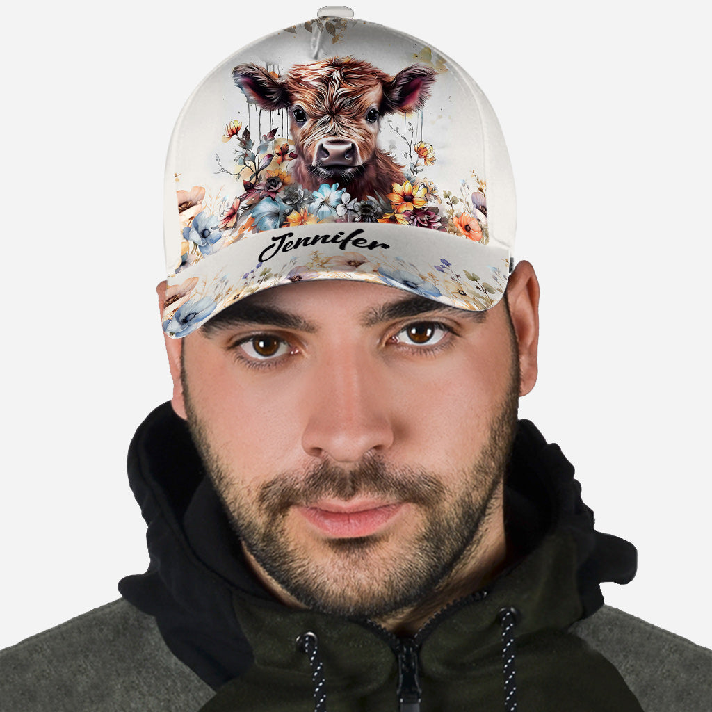 Niedliche Hochlandkuh - Personalisierte klassische Kappe