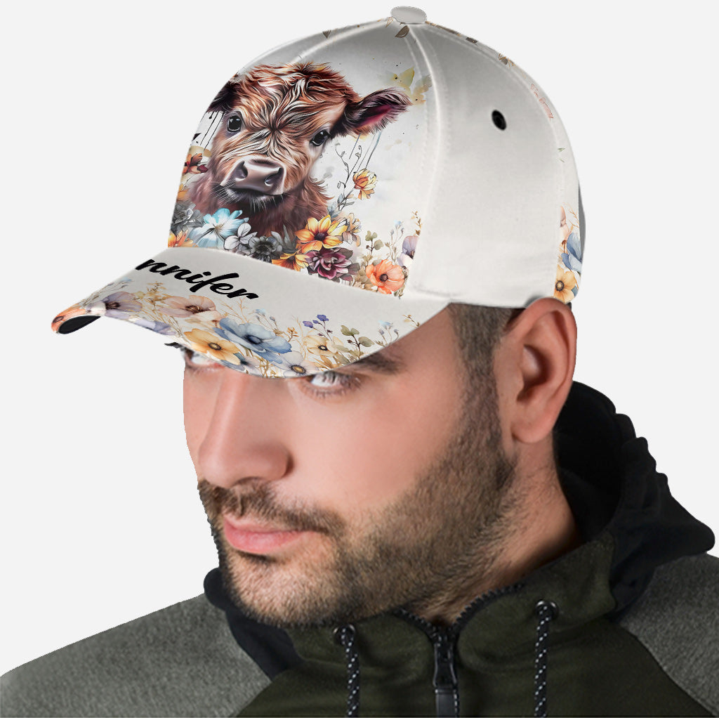 Niedliche Hochlandkuh - Personalisierte klassische Kappe