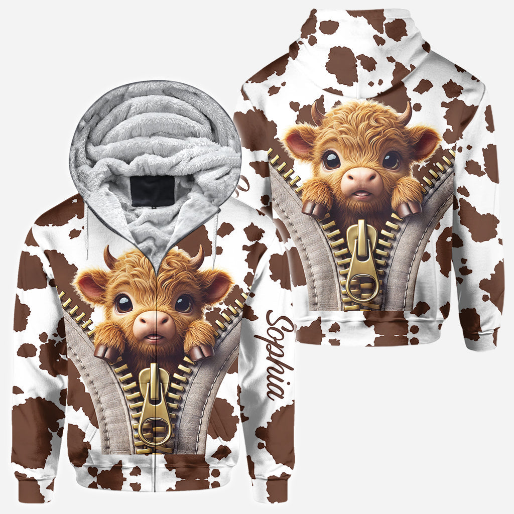 Liebe zum Hochlandrind - Personalisiertes Allover-Shirt