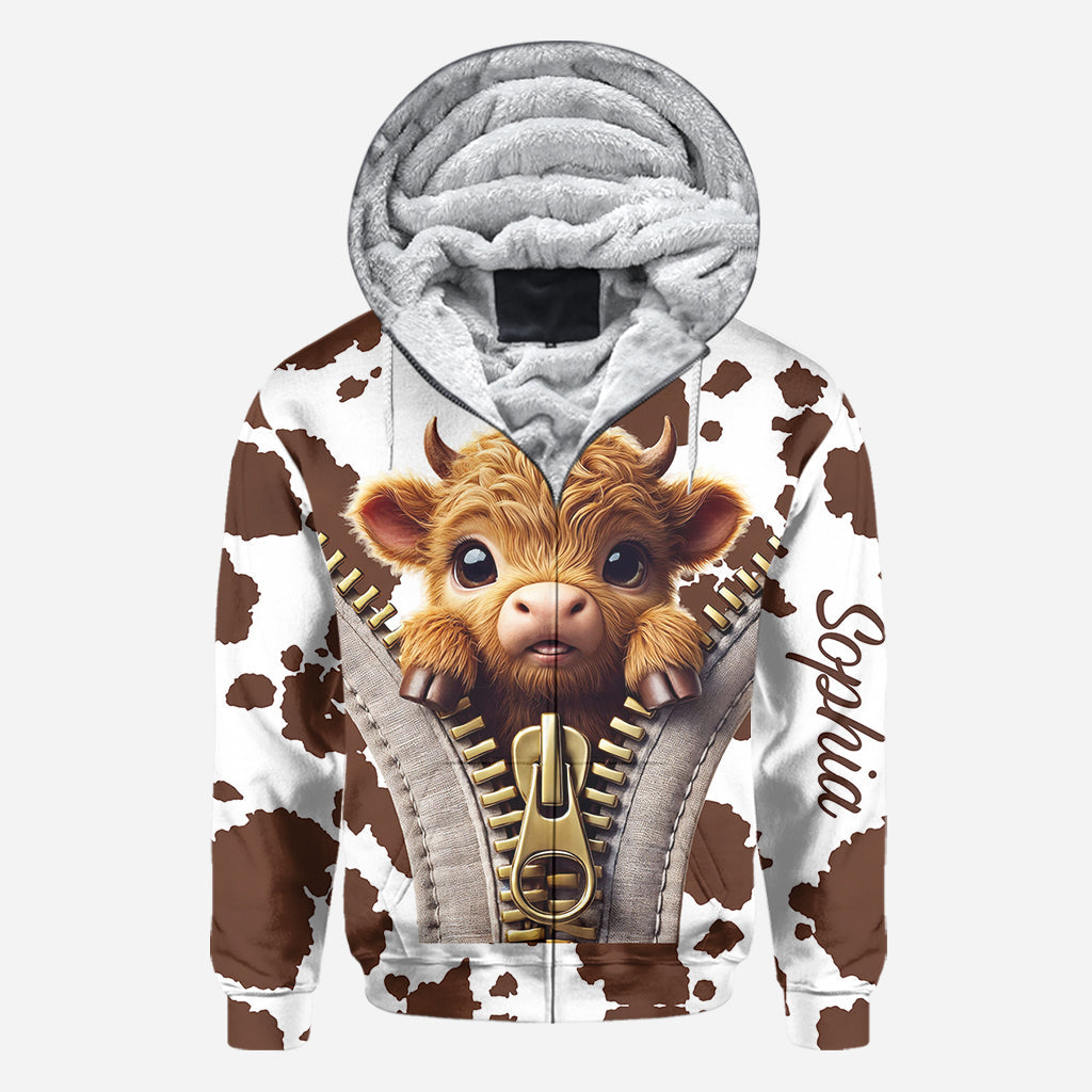 Liebe zum Hochlandrind - Personalisiertes Allover-Shirt