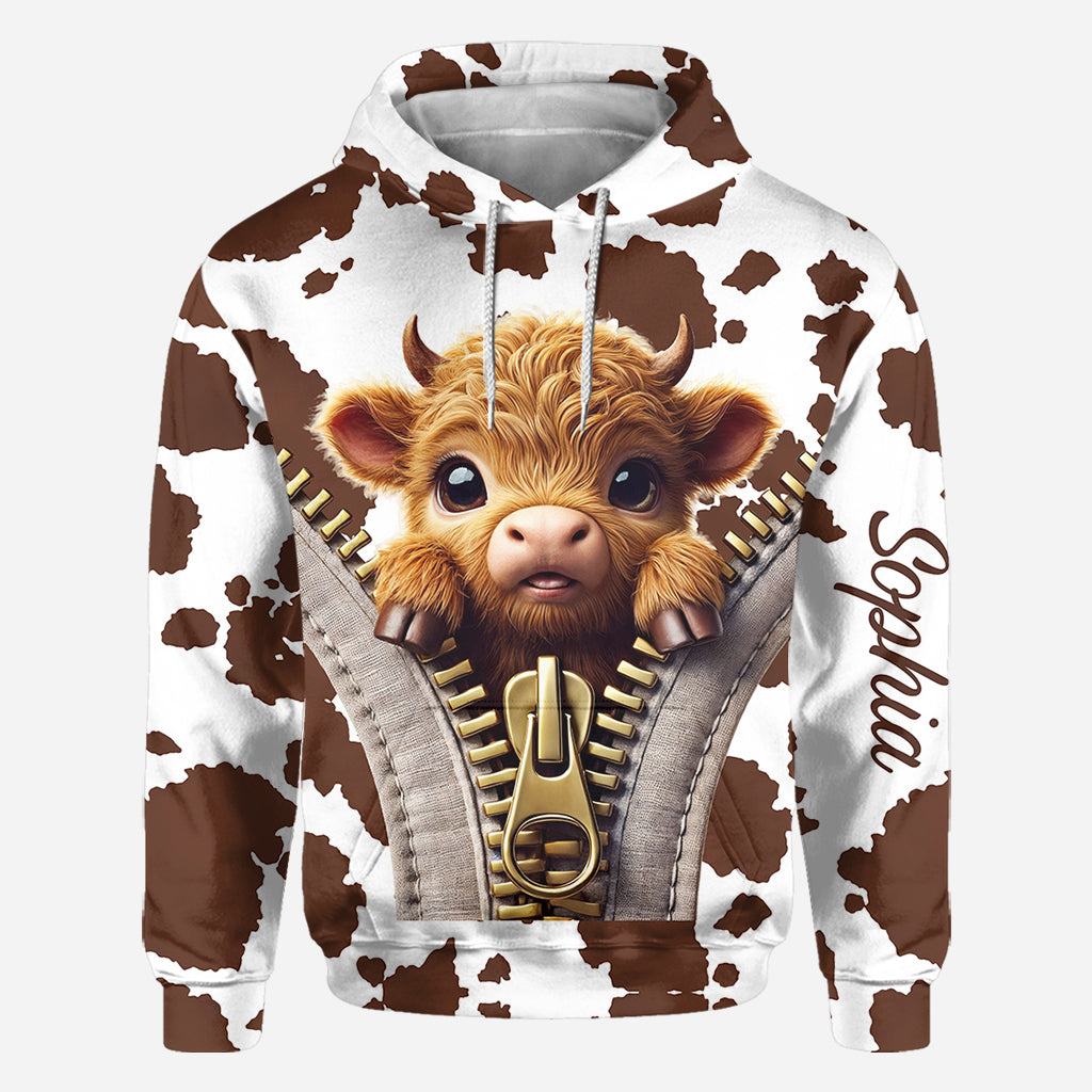 Liebe zum Hochlandrind - Personalisiertes Allover-Shirt