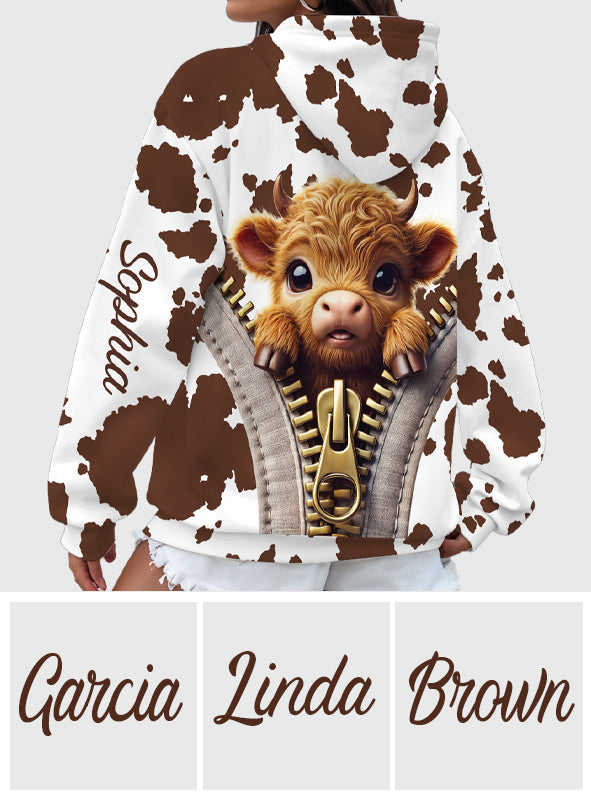 Liebe zum Hochlandrind - Personalisiertes Allover-Shirt