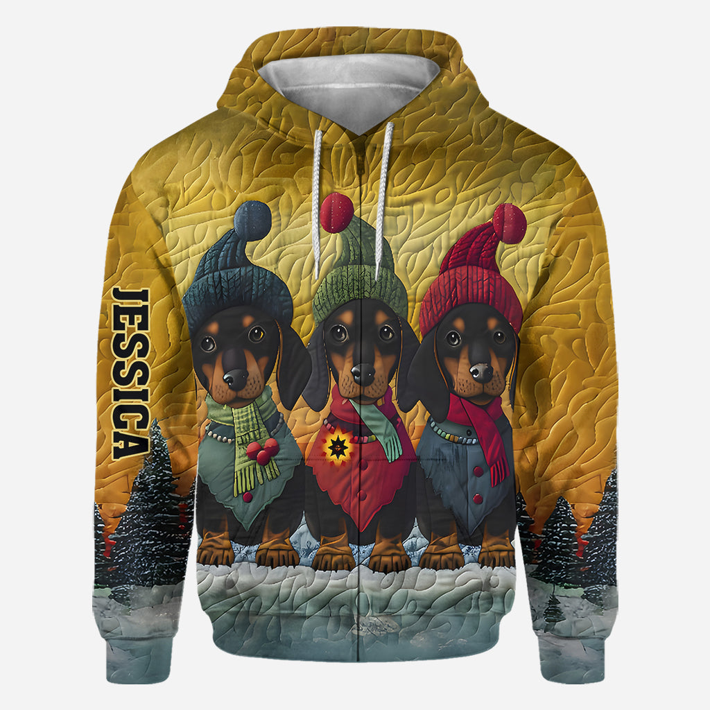 Love Dachshund - Personalized Dachshund All Over Shirt