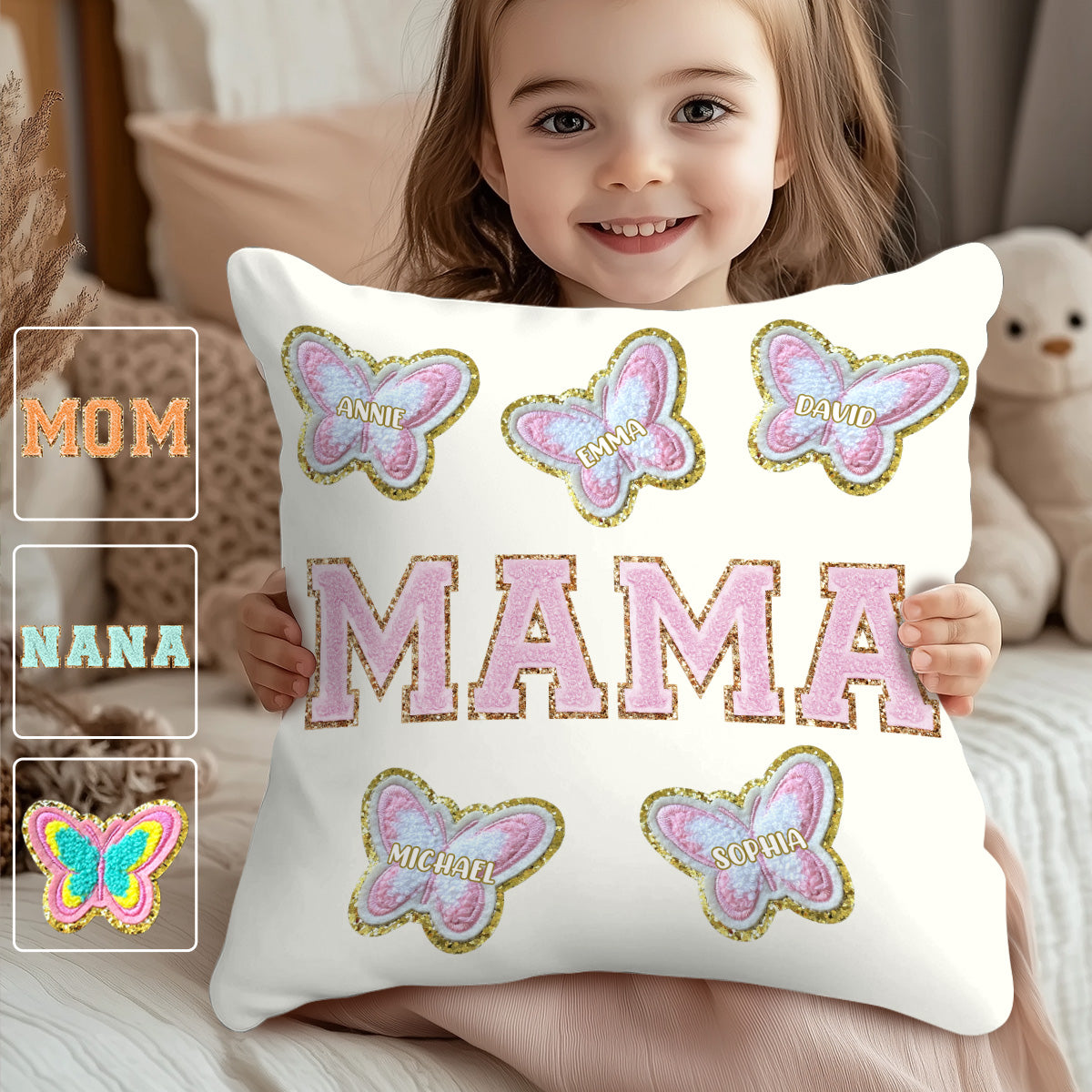 Best Grandma/ Mom Ever - Personalized Grandma Throw Pillow